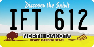 ND license plate IFT612