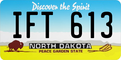 ND license plate IFT613