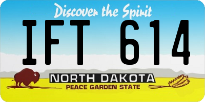 ND license plate IFT614