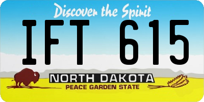 ND license plate IFT615