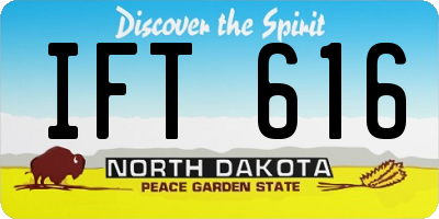 ND license plate IFT616