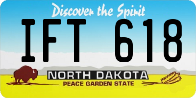 ND license plate IFT618