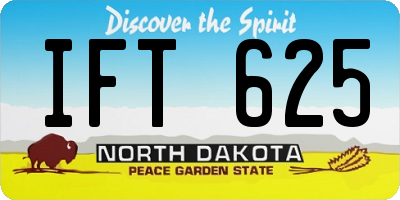 ND license plate IFT625