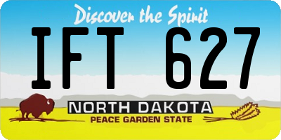 ND license plate IFT627