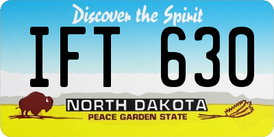 ND license plate IFT630