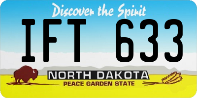 ND license plate IFT633