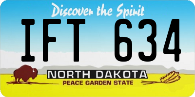 ND license plate IFT634