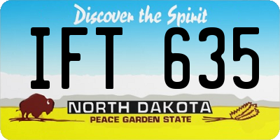 ND license plate IFT635