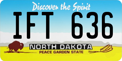 ND license plate IFT636