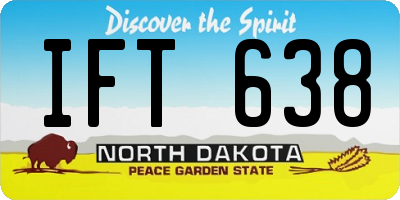 ND license plate IFT638