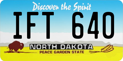 ND license plate IFT640