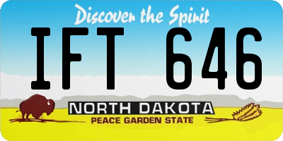 ND license plate IFT646