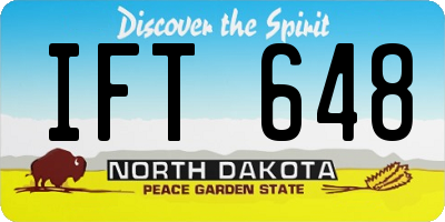 ND license plate IFT648