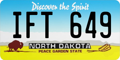 ND license plate IFT649