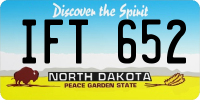 ND license plate IFT652