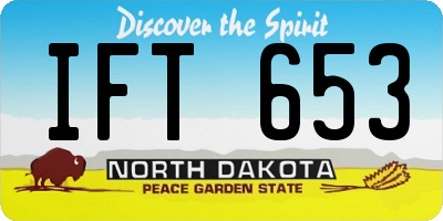 ND license plate IFT653