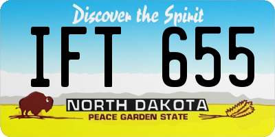 ND license plate IFT655