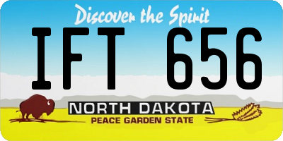 ND license plate IFT656