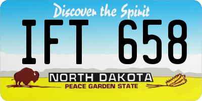 ND license plate IFT658
