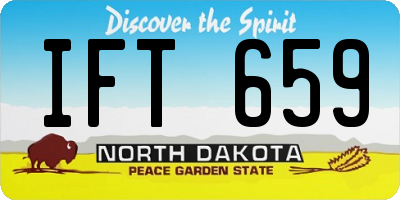 ND license plate IFT659