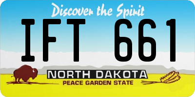 ND license plate IFT661