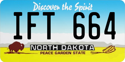 ND license plate IFT664