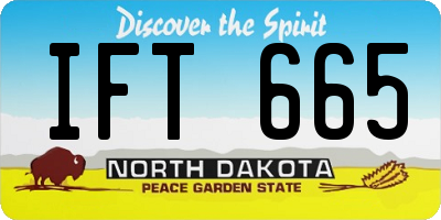 ND license plate IFT665