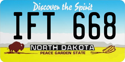 ND license plate IFT668