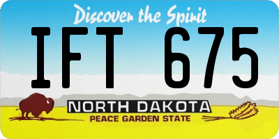 ND license plate IFT675