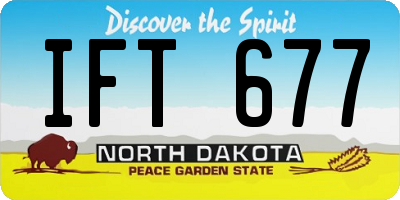 ND license plate IFT677