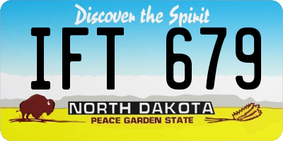 ND license plate IFT679
