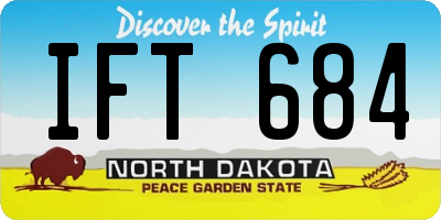 ND license plate IFT684
