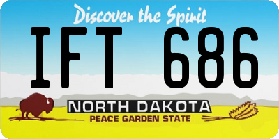 ND license plate IFT686