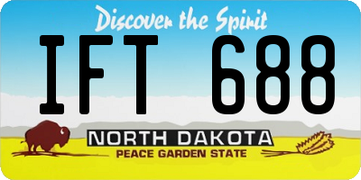ND license plate IFT688