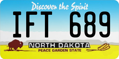 ND license plate IFT689