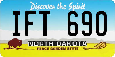 ND license plate IFT690