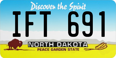 ND license plate IFT691