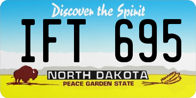 ND license plate IFT695