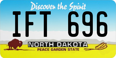 ND license plate IFT696