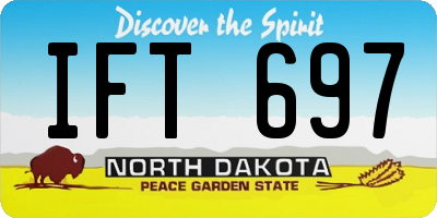 ND license plate IFT697