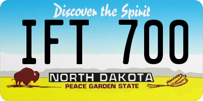 ND license plate IFT700