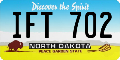 ND license plate IFT702