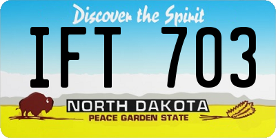 ND license plate IFT703