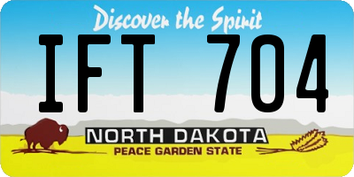 ND license plate IFT704