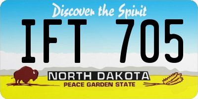 ND license plate IFT705