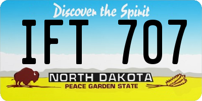 ND license plate IFT707