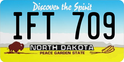 ND license plate IFT709
