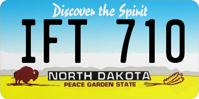 ND license plate IFT710