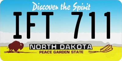 ND license plate IFT711
