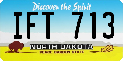 ND license plate IFT713